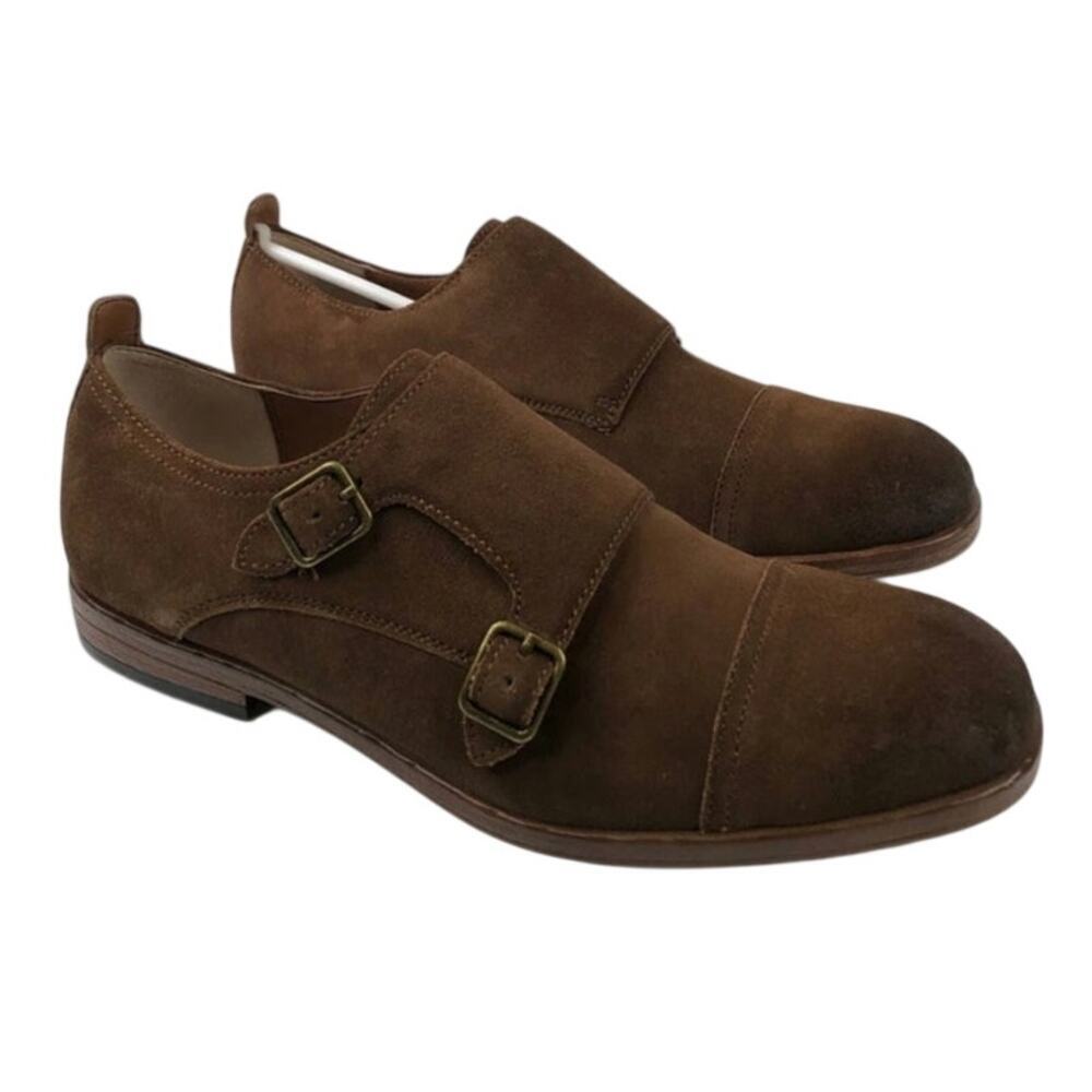 Steve Madden Tan Suede Pre-Loved Monk Strap Men's Shoes US 12